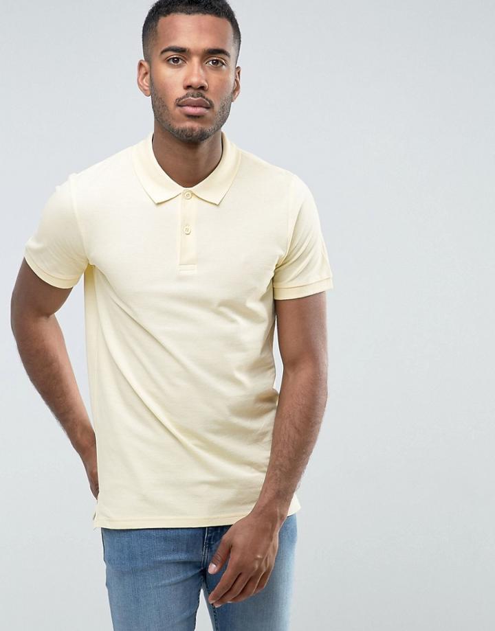 Jack & Jones Originals Polo Shirt With Chest Logo - Yellow