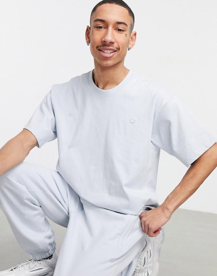 Adidas Originals Premium T-shirt In Halo Blue - Part Of A Set-blues
