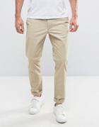 Jack & Jones Intelligence Slim Fit Chino In Stretch Cotton - Stone