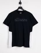 Ellesse Reflective Front Logo T-shirt In Black