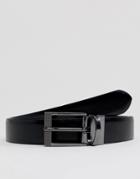 Ben Sherman Reversible Matte And Patent Belt In Black