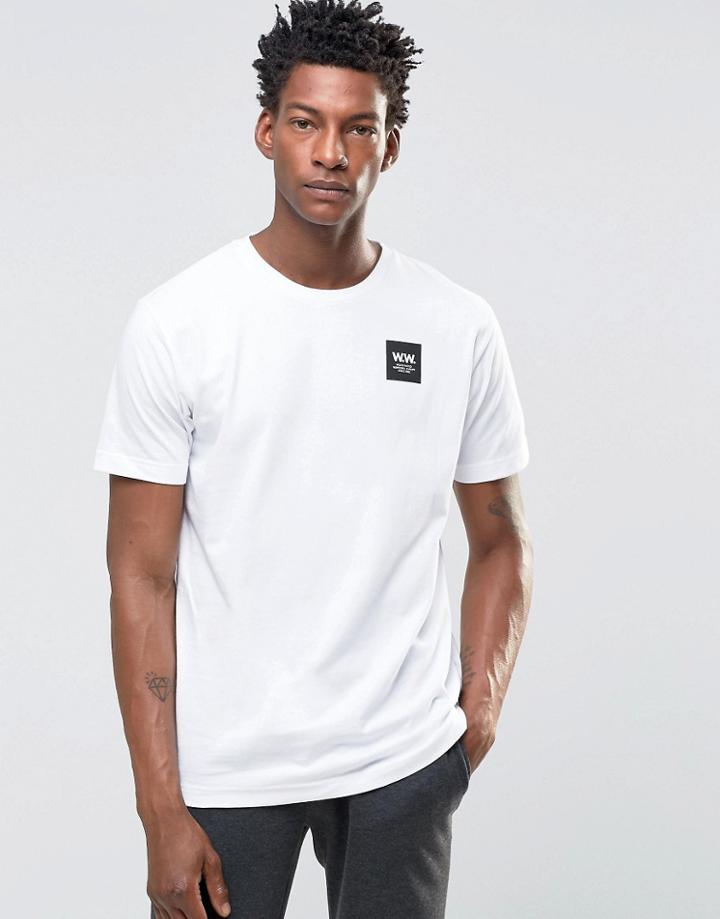 Wood Wood Tomas Box Logo T-shirt Exclusive - White
