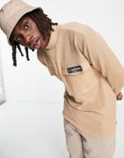 Sixth June High Neck Chest Pocket Sweater In Beige-neutral