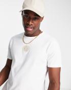 Pretty Green Altair Embroidered Logo T-shirt In White