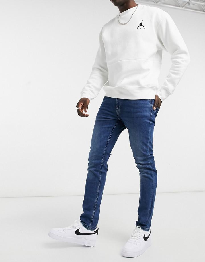 Only & Sons Skinny Dark Blue Jeans-blues