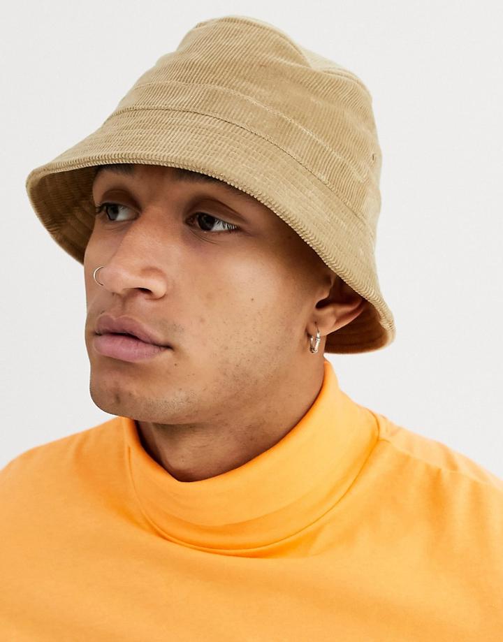 Weekday Cord Bucket Hat In Beige - Beige