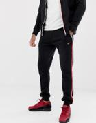 Voi Jeans Tracksuit Sweatpants With Contrast Piping-black