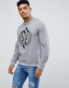 Versace Jeans Sweatshirt In Gray With Large Logo - Gray