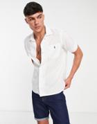Polo Ralph Lauren Oversized Fit Short Sleeve Shirt Classic With Pony Logo In White