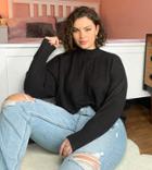 M Lounge Curve Relaxed Sweater-brown