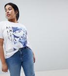 Asos Curve T-shirt With Madonna Print - White