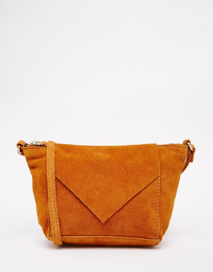 Asos Suede Festival Cross Body Bag - Tan