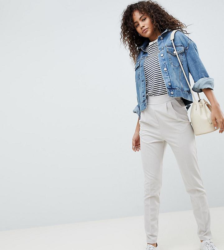 Asos Design Tall High Waist Tapered Pants