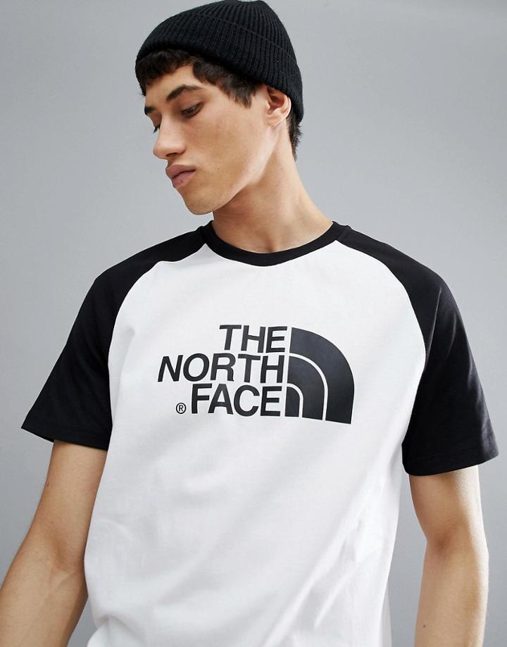 The North Face Raglan Easy Baseball T-shirt In White/black - White