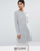 Micha Lounge Side Spilt Side Sweater - Gray