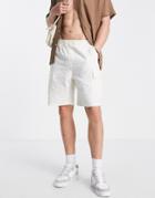 Selected Homme Loose Fit Cargo Shorts In Ecru-neutral