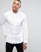 Jack & Jones Premium Slim Oxford Grandad Shirt - White