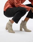 Public Desire Empire Snakeskin Block Heeled Ankle Boots-multi