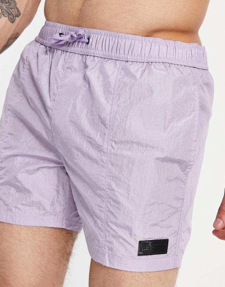 River Island Swim Shorts In Purple
