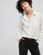 Leon And Harper Check Shirt With Tie Sleeves - White