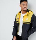Good For Nothing Windbreaker Jacket In Black With Contrasting Yellow Panel Exclusive To Asos - Black