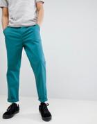 Asos Design Skater Chinos In Teal - Blue