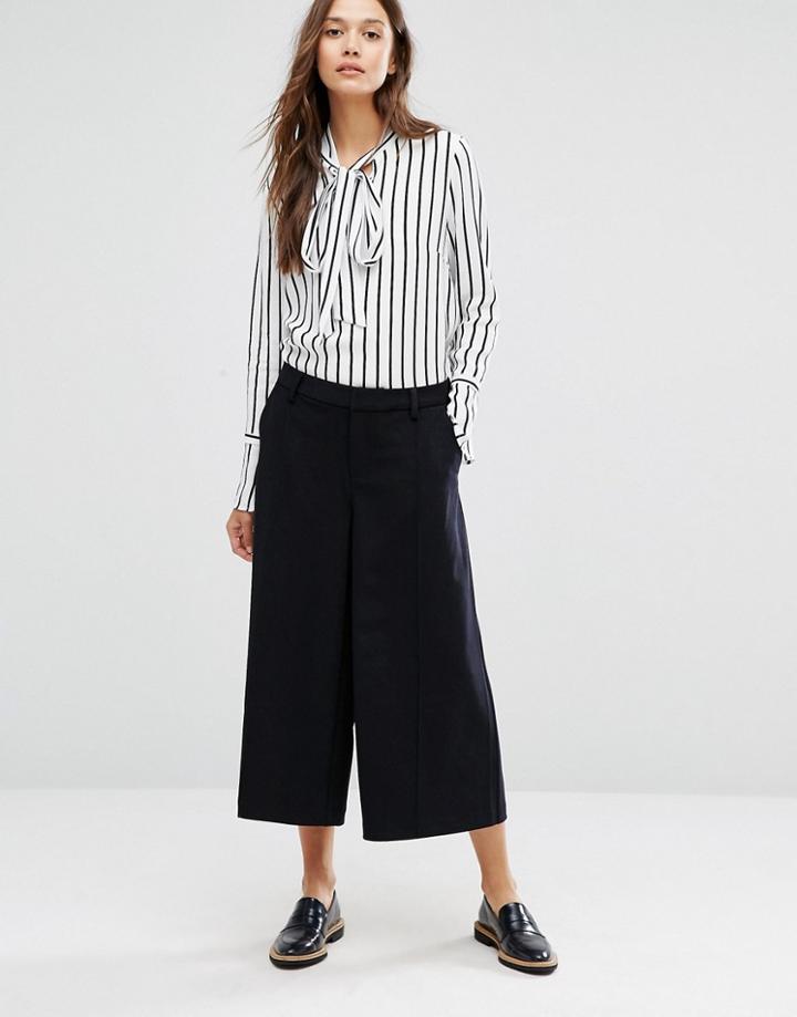Gestuz Culottes In Wide Leg - Navy