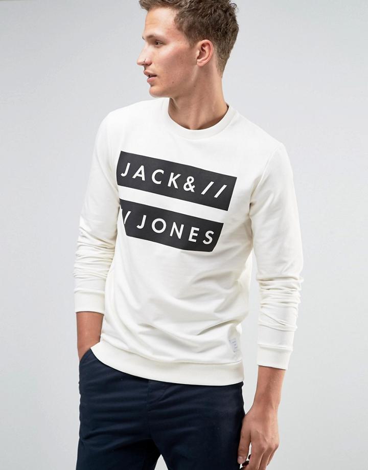 Jack & Jones Graphic Print Sweat - Black