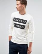Jack & Jones Graphic Print Sweat - Black
