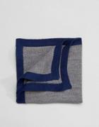 Selected Homme Knitted Pocket Square - Gray