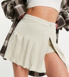 Collusion Tailored Skort In Stone Set-white