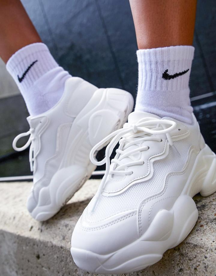 Asos Design Divine Chunky Sneakers In White