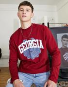 Asos Design Relaxed Long Sleeve T-shirt In Burgundy-red