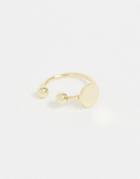 Asos Design Mini Disc Ear Cuff In Gold Tone