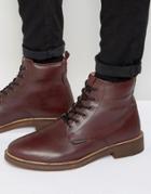 Ben Sherman Aine Lace Up Boots - Red