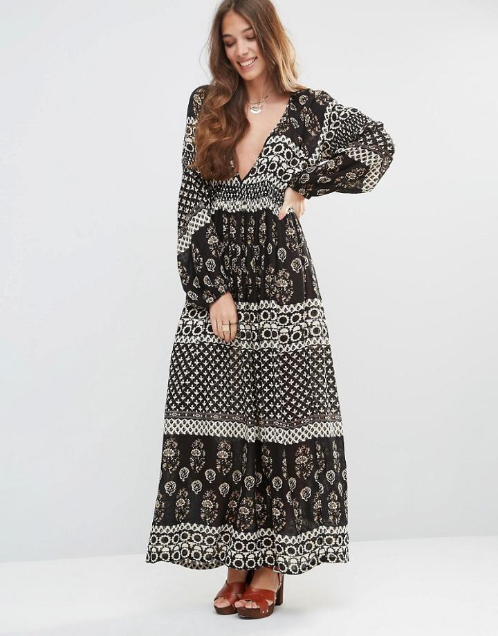 Raga The Remington Plunge Maxi Dress - 12 Black