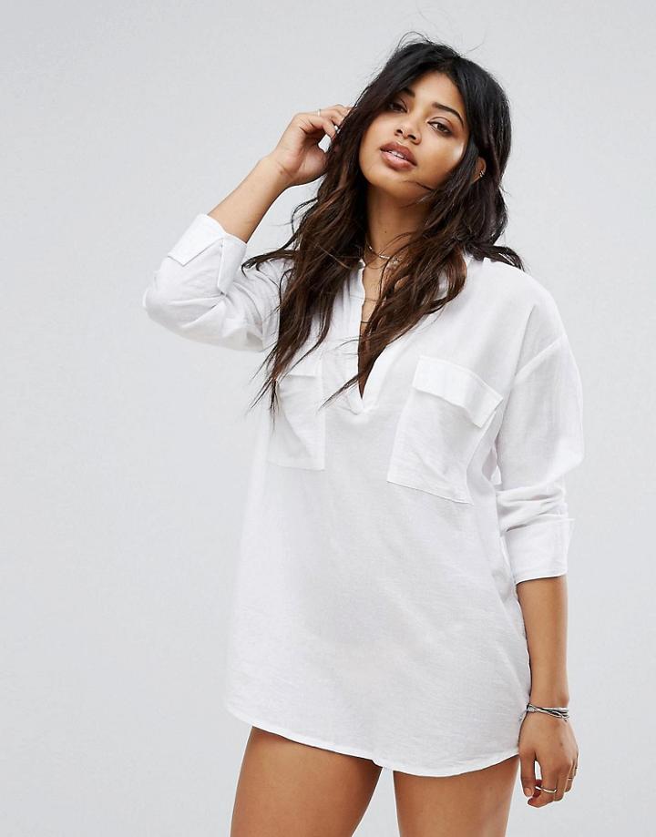Zulu & Zephyr Cotton Beach Tunic - White