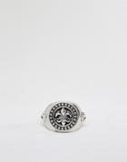 Rebel Heritage Fleur De Lys Signet Ring In Silver - Silver