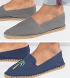 Asos 2 Pack Espadrilles In Navy And Gray With Palm Tree Print Save - Multi