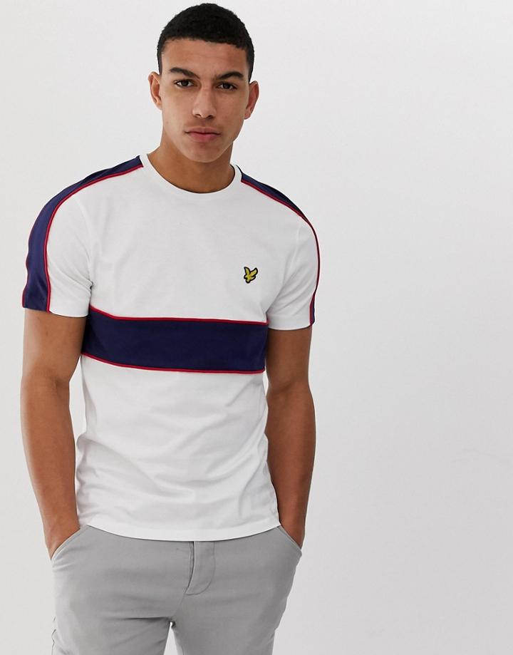 Lyle & Scott Cut & Sew T-shirt In White - White