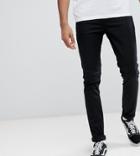 Asos Design Tall Skinny Chinos In Black - Black