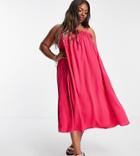 Lola May Plus Floaty Cami Maxi Dress-pink