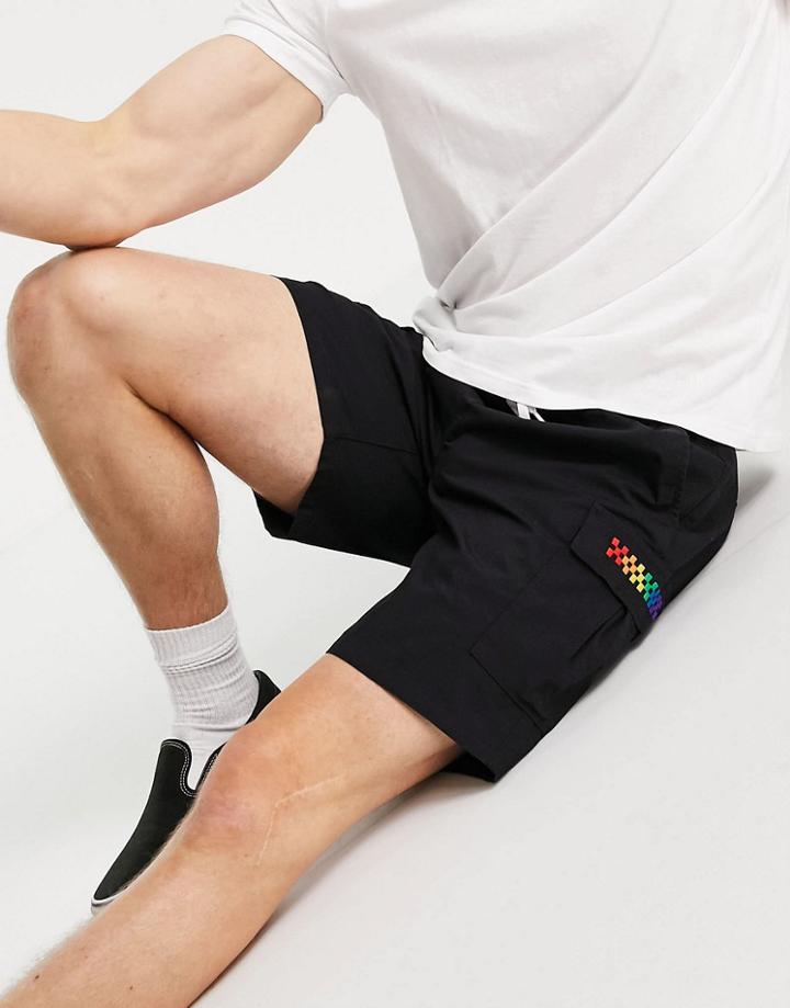 Vans Pride Cargo Shorts In Black