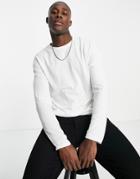 Brave Soul Long Sleeve Top In Off White