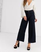 Object Wide Leg Jean In Dark Indigo-blue