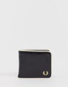Fred Perry Classic Billfold Piped Wallet In Black - Black