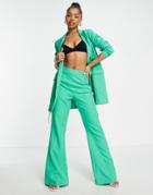 Saint Genies Tailored Pants In Green - Part Of A Set