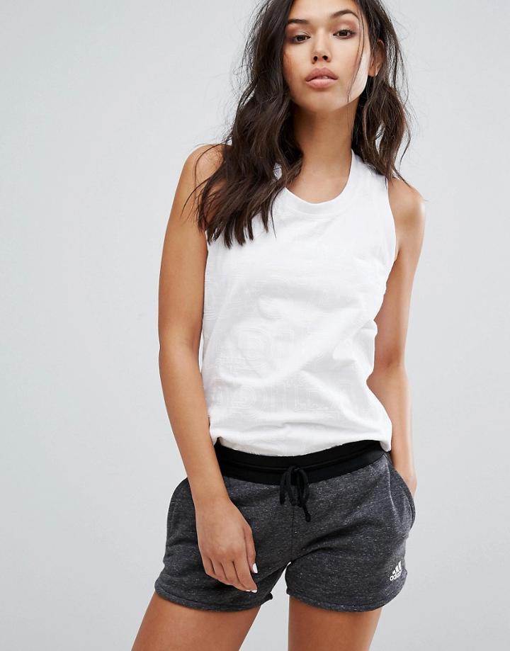 Adidas Printed Tank - White