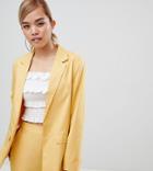 Fashion Union Petite Tie Waist Blazer Two-piece - Gold