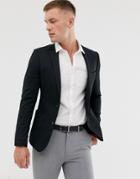 Asos Design Super Skinny Jersey Blazer In Black